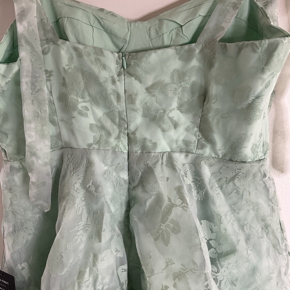 Lulus Glamorous Sweetie Sage Burnout Tie-Strap Bustier Floral Midi Dress NWT XL - Picture 8 of 14